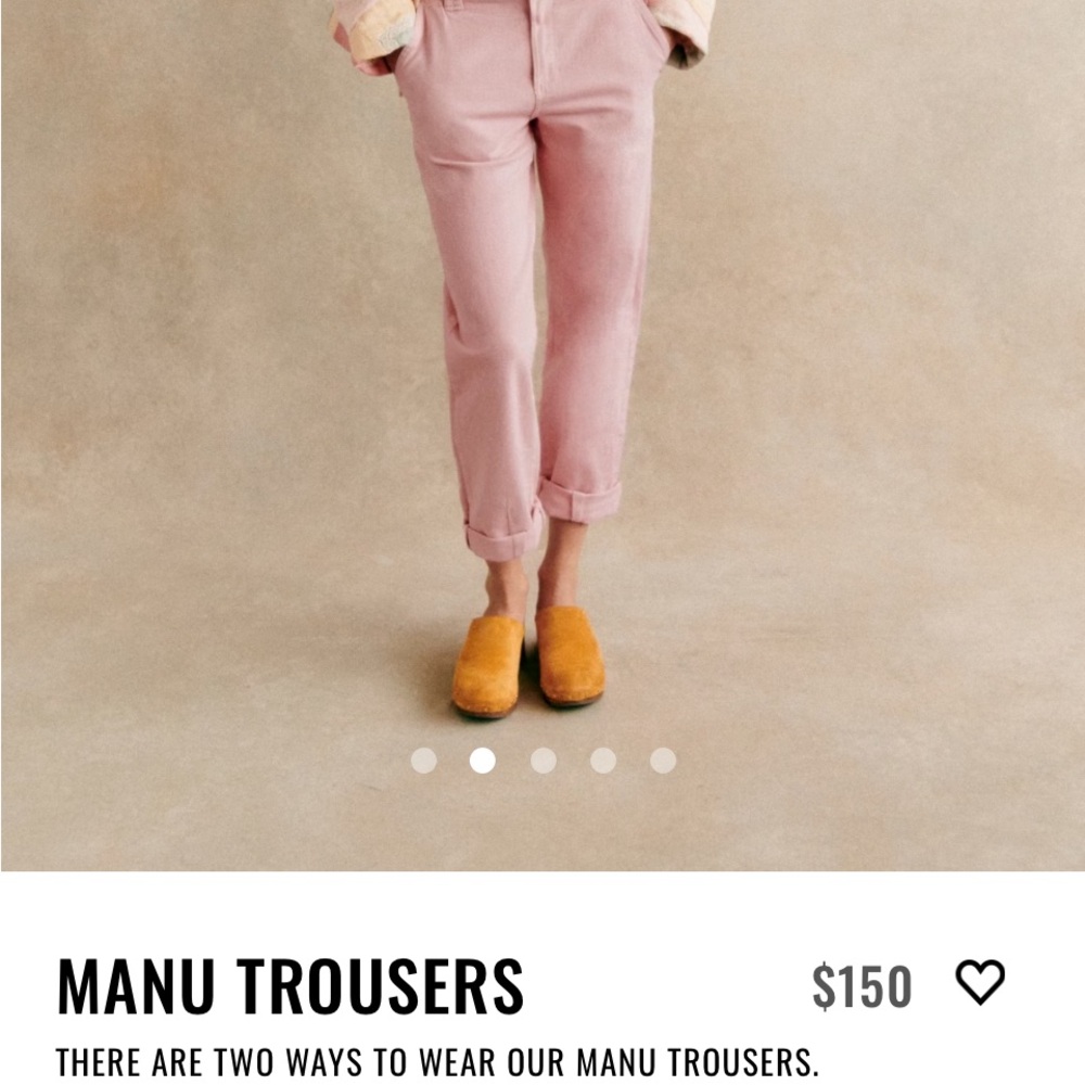 Sézane Pink Manu Trousers